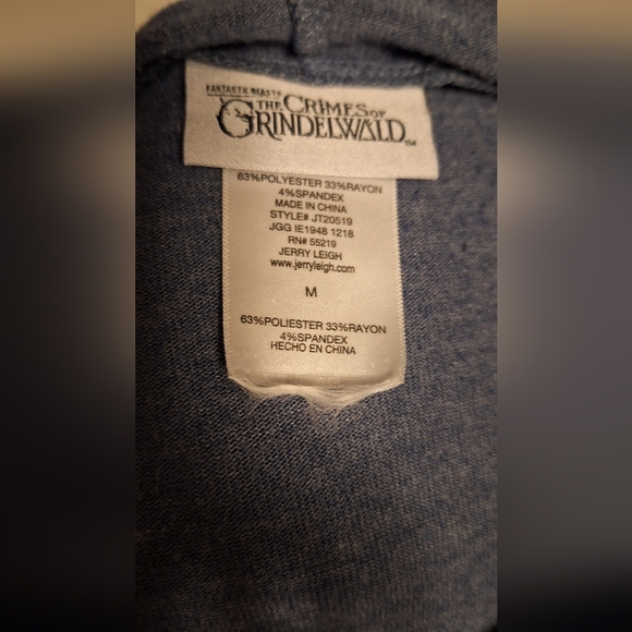 Fantastic Beasts Pull-over T-shirt Hoodie Sz M Light Weight Fall Movie Night - Picture 4 of 4